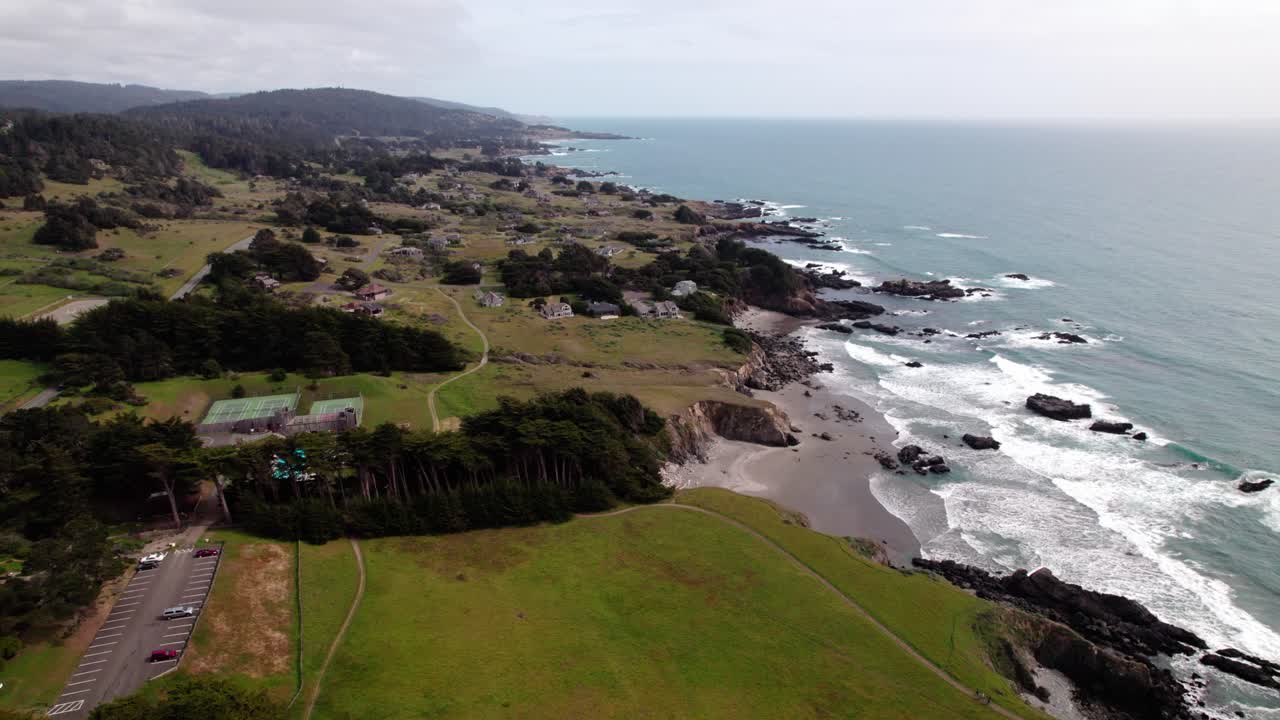 해양 농장의 드론 영상