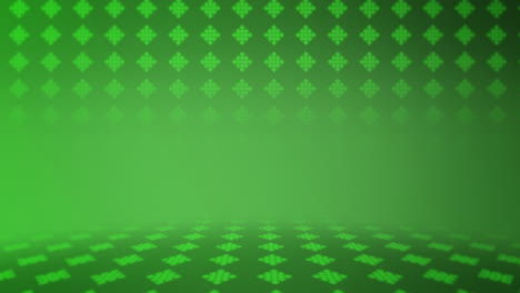 modern geometric pattern with cubes on green gradient