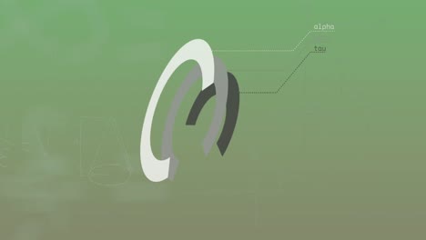 Animation-of-mathematical-equations-over-circles-on-green-background