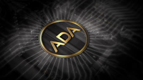 futuristic digital background highlighting advanced cryptocurrency and encryption technology, featuring blockchain networks and secure cryptographic systems : cardano, ada,
