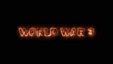 World-War-3-Text-Animation-fire-effect-on-black-background---the-threat-near-the-third-world-war-right-at-the-door,-burning-letters