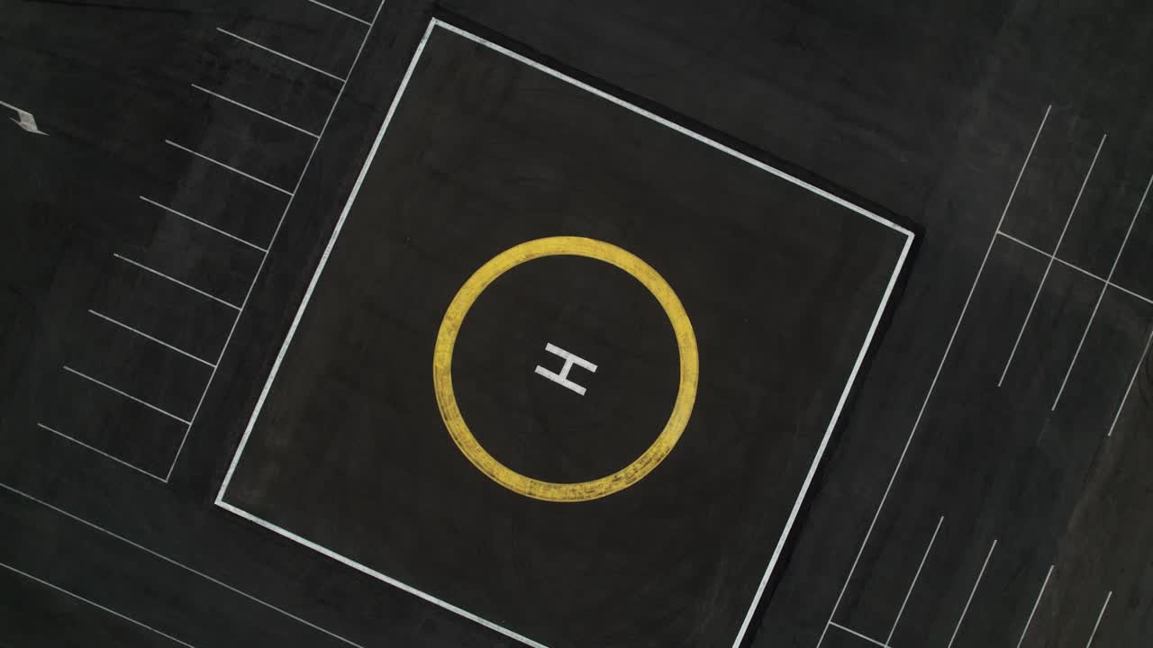 el helipuerto, vista aérea.