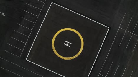 helipad, aerial view.
