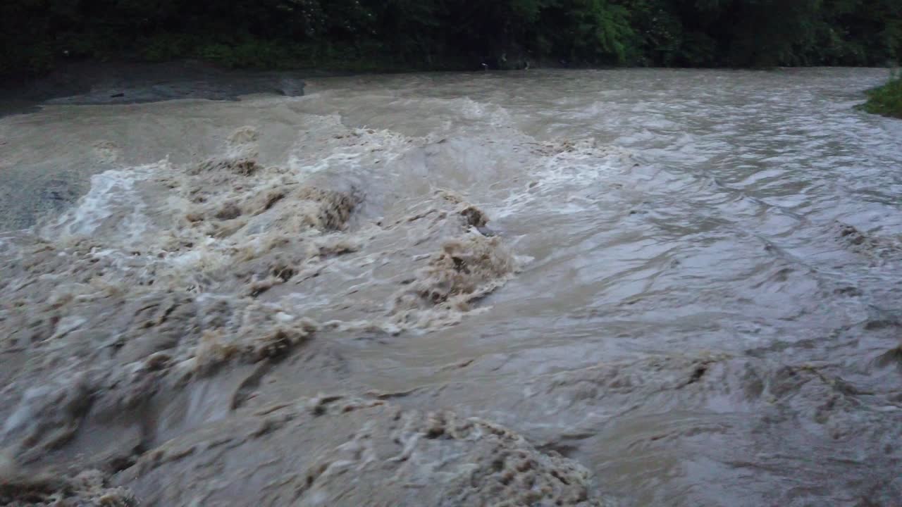 River flowing after heavy rain