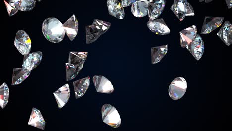 falling large diamonds, computer generated. 3d render of beautiful background