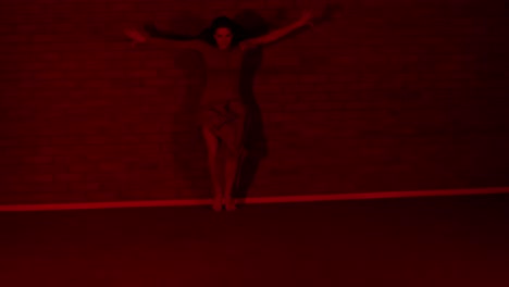 amazing dancer dancing in the red light