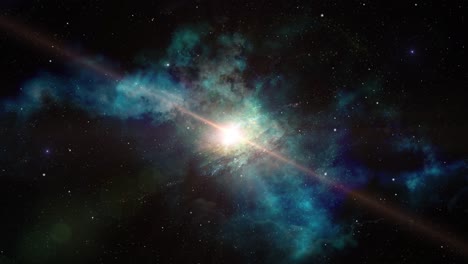 volar a la galaxia en el universo