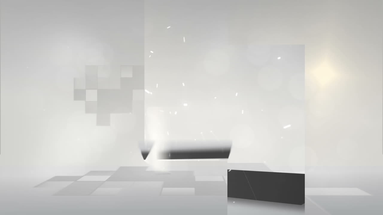 videos de cuadros contra un fondo gris