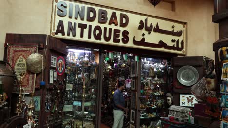 a glimpse into a bustling antique shop