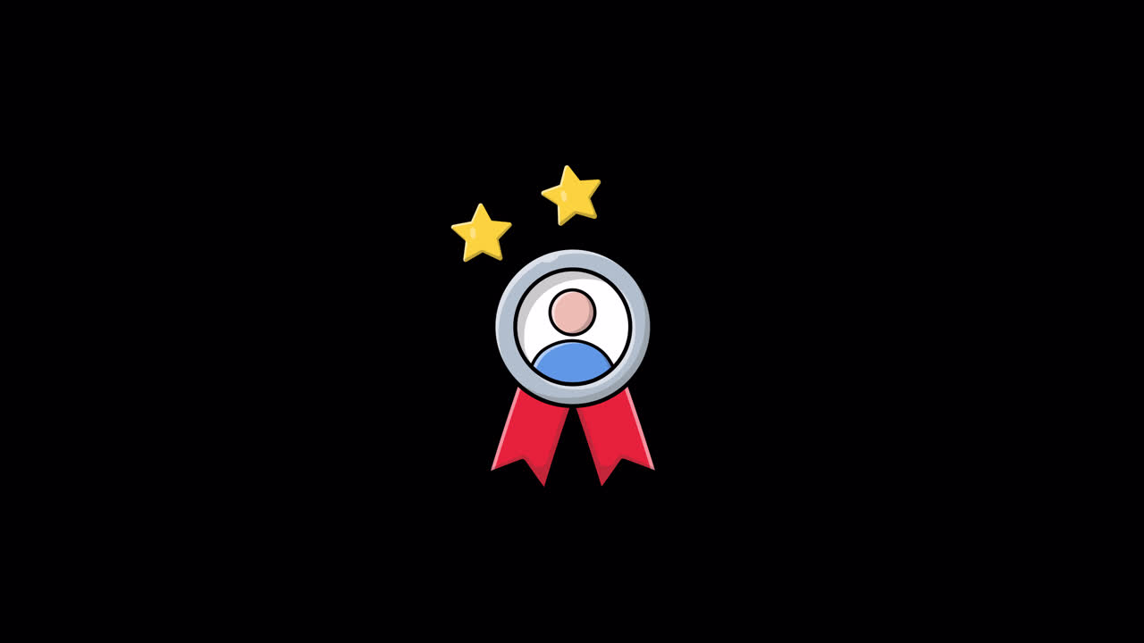 Animated Award Badge with Stars for Best User Rating