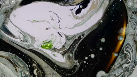 black and white space acrylic chemical reaction