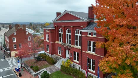 Two-South-Main-Street-in-Lexington,-VA-during-autumn