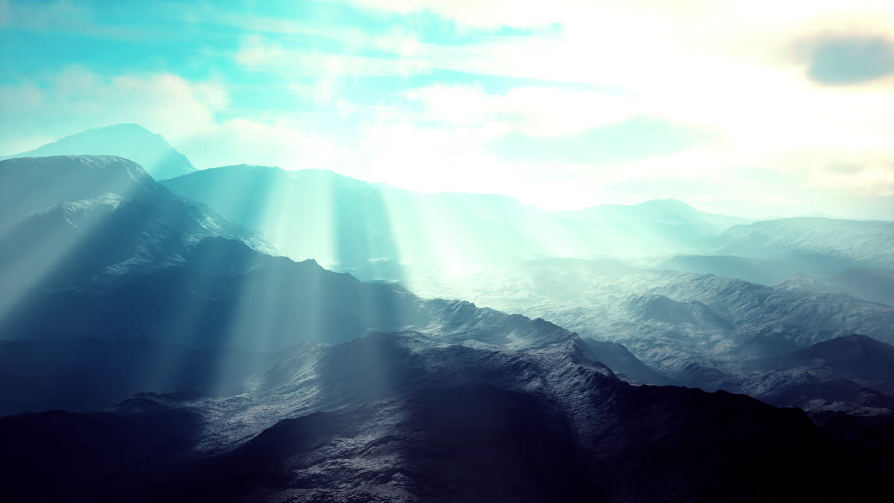 아침 안개로 뒤 ⁇ 인 알프스 산맥