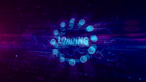 loading symbol hologram concept