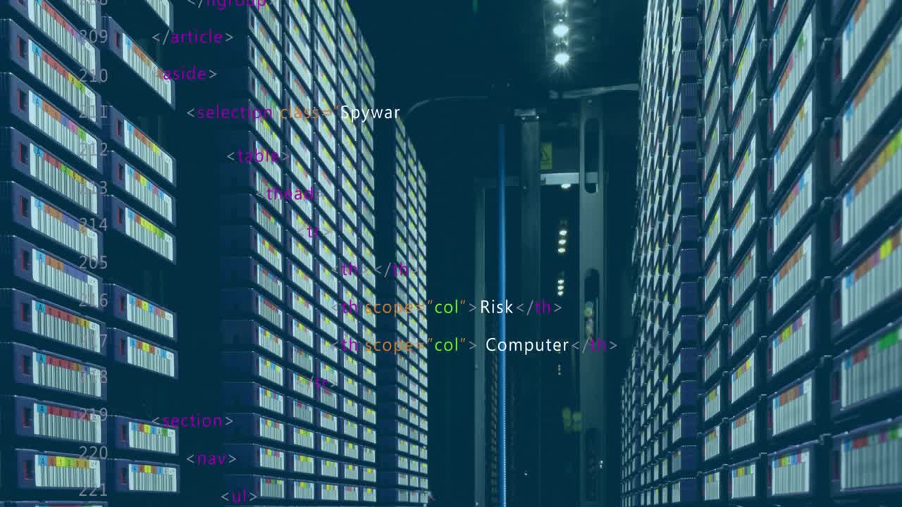 Animation of computer data processing over computer servers
