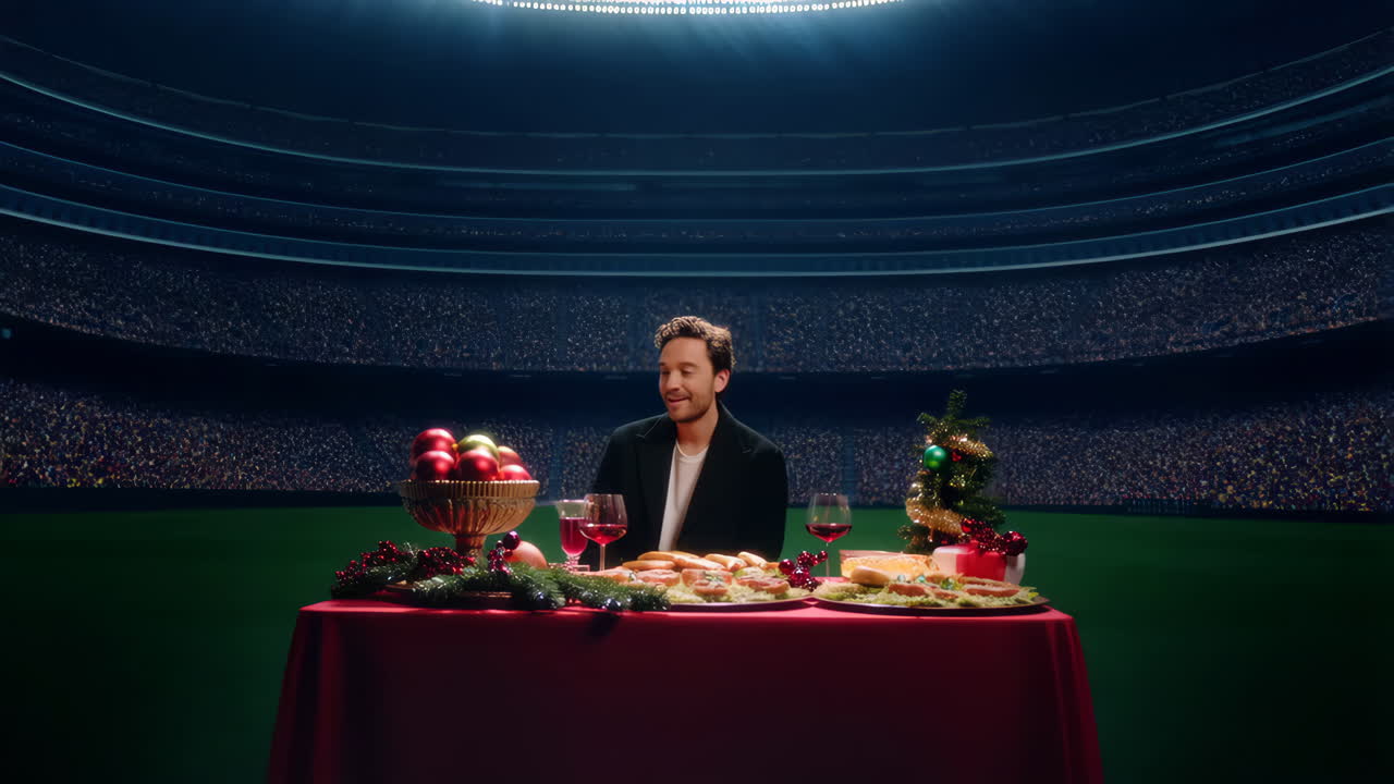 Christmas Dinner in a Stadium