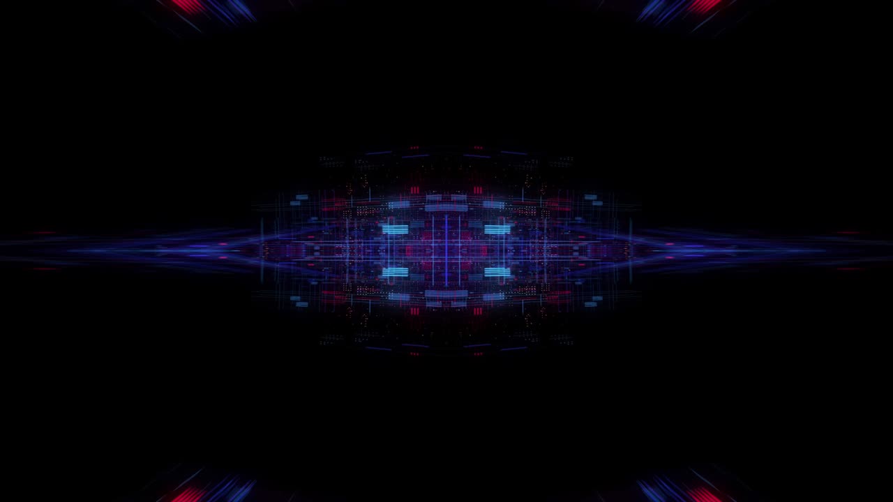 Abstract hologram 3D Big Data Digital City with futuristic matrix.