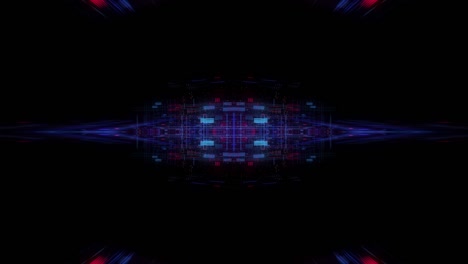 Abstract hologram 3D Big Data Digital City with futuristic matrix.