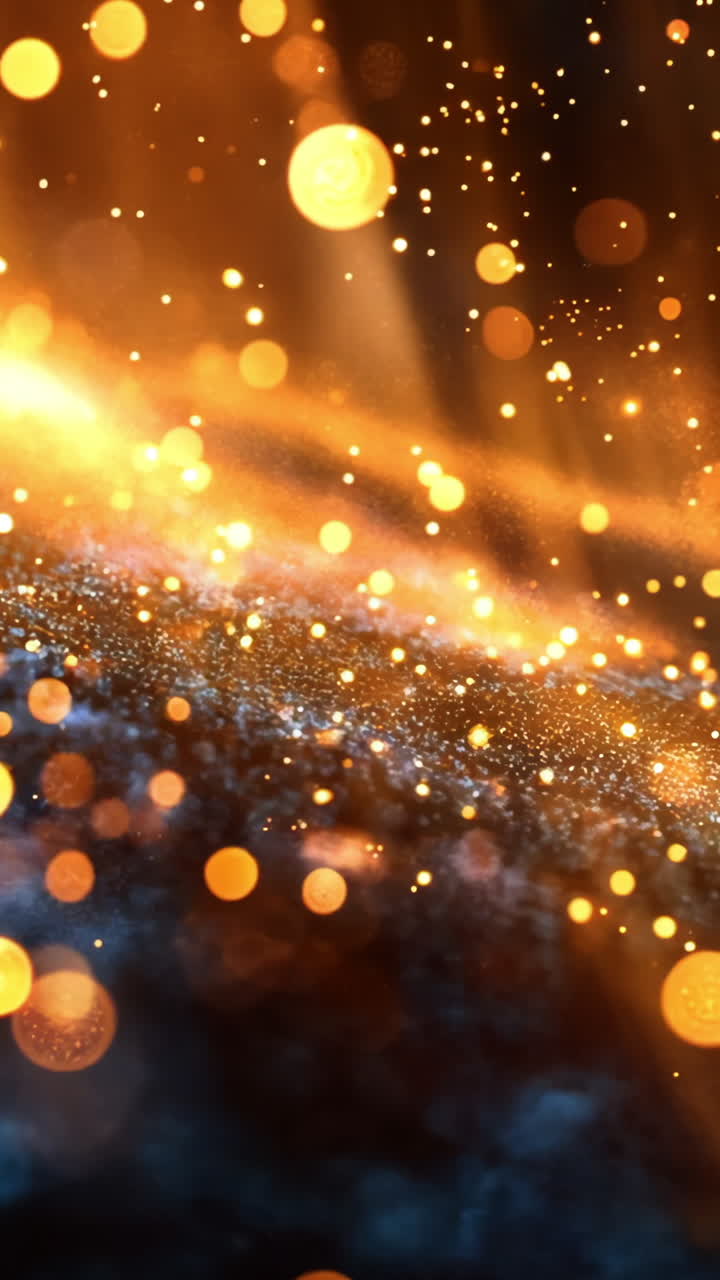 A bright orange and blue background with a lot of sparkles. The sparkles are scattered all over the background and are of different sizes. The background is very colorful and lively