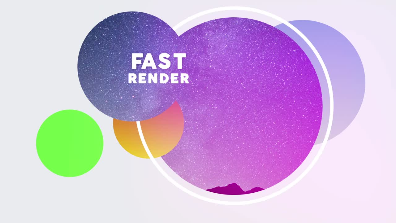 Abstract Circles and Nature Scene with Design Elements