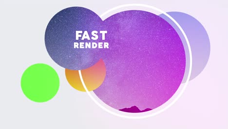 abstract circles and nature scene with design elements