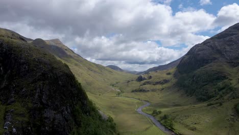 4k-aerial-drone-footage-of-mountains-and-hills-in-scottish-highlands-scotland-with-river-in-valley