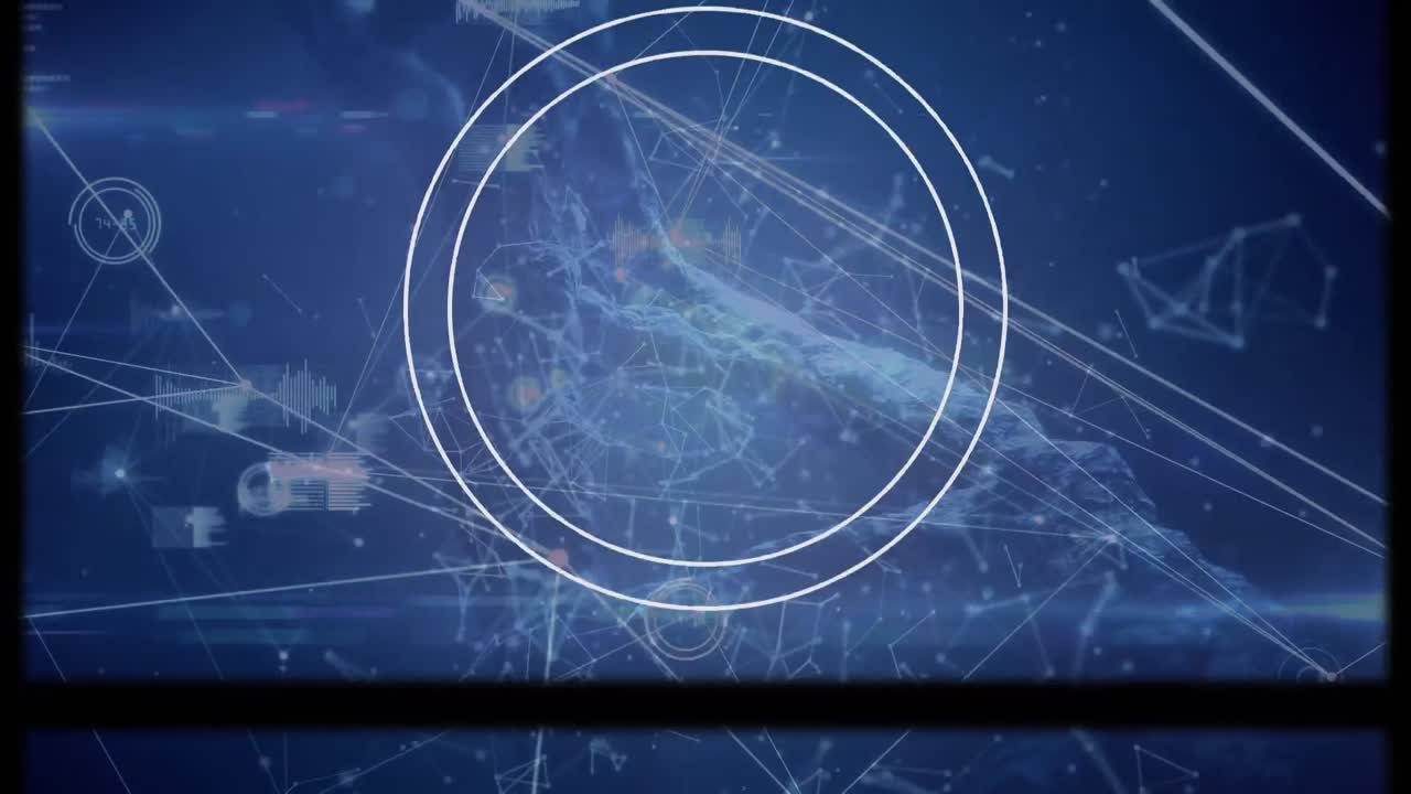 animación de la red de conexiones a través del procesamiento de datos