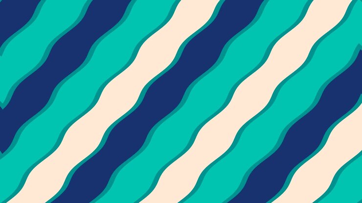 Graphic pattern with wavy bars that rotate clockwise and then anticlockwise.