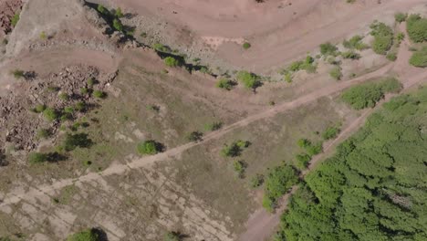 Aerial-Revealed-Open-Pit-Of-Grand-Quarry-Stora-Stenbrottet-On-Kinnekulle-In-Sweden