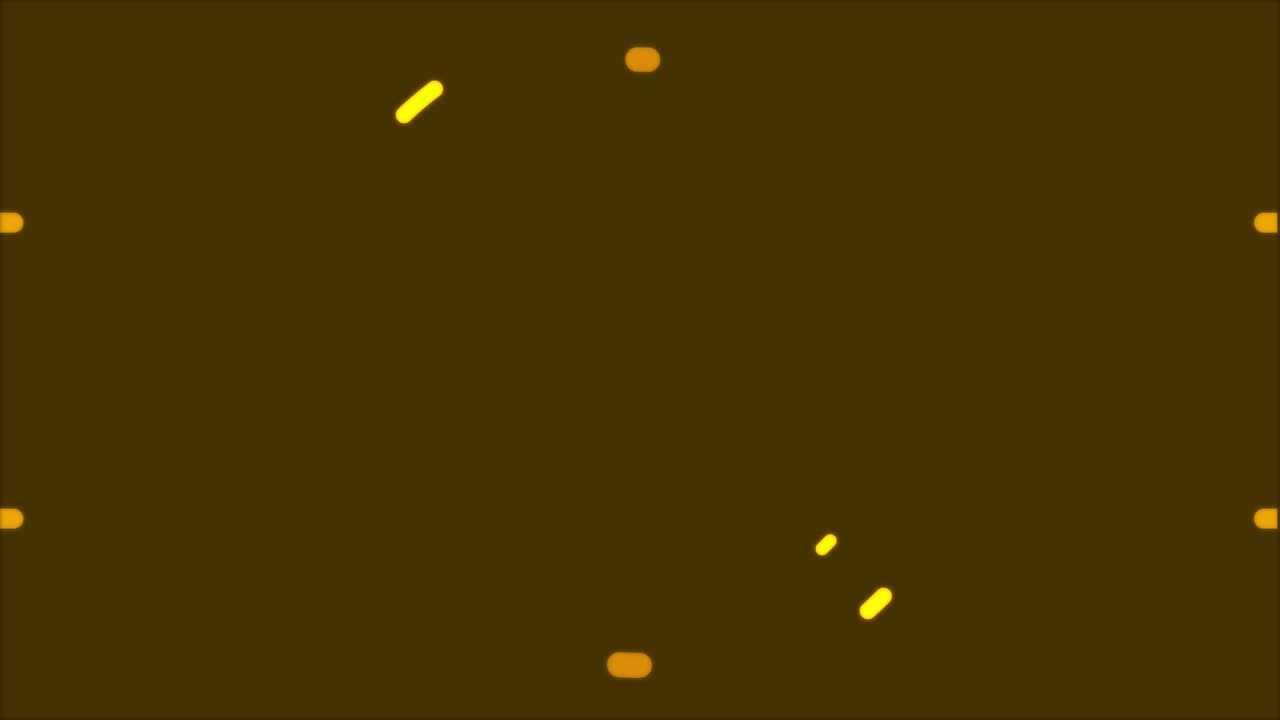 animación de círculos y líneas amarillas sobre fondo líquido azul