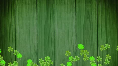 animation of green clovers moving for st. patricks day