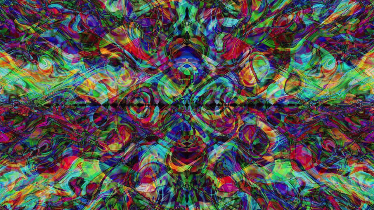 Vibrant Abstract Psychedelic Pattern with Swirls