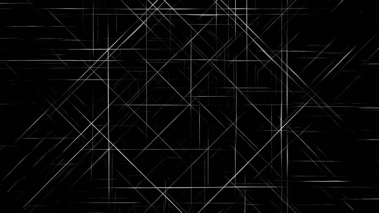 fondo cuadrado abstracto animación de línea blanca moviéndose lentamente. concepto de arte 4k.