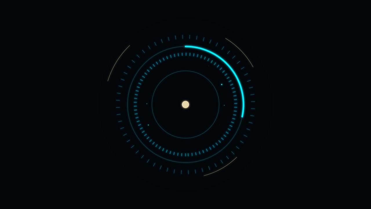 Futuristic Digital HUD Circular Loading Interface Animation