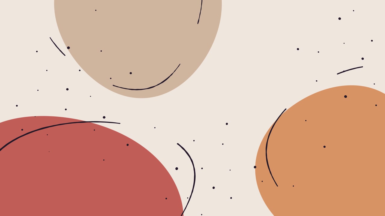 Animated Abstract Background with Organic Shapes and Moving Elements