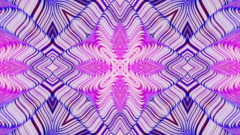 patrón ondulado líquido como el caleidoscopio con olas o mandala, gradiente multicolor. 3d elegante abstracto en bucle bg, estructura simétrica ondulada de líquido brillante. animación fluida colorida de moda 4k.