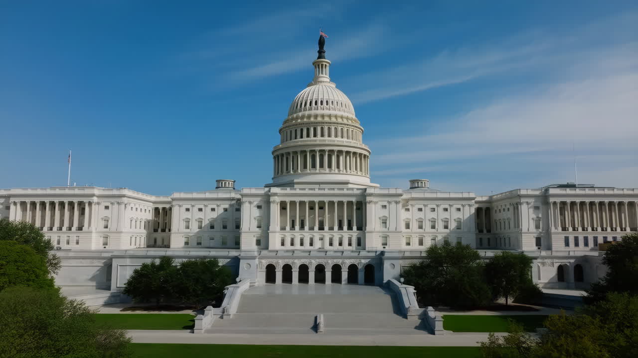 The United States Capitol Building on a Clear Day