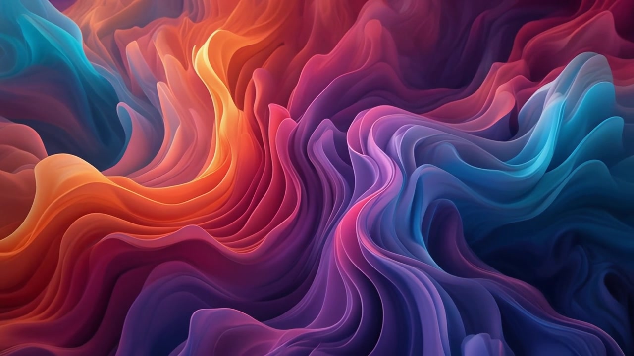 Abstract Ondate fluenti di colori vivaci
