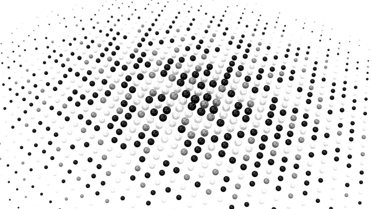 las esferas formaron una onda