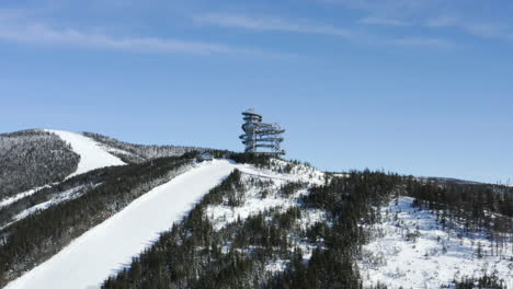 the sky walk in winter,jeseniky mountains,morava,czechia