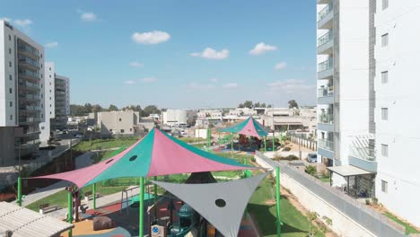 new neighborhood with playgrounds at southern district city netivot