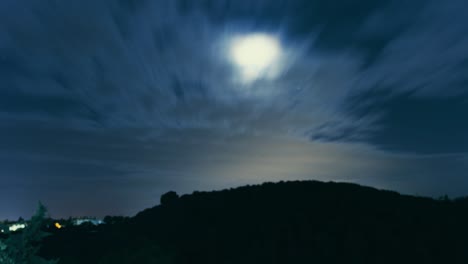 fast night timelapse with the clouds and the moon