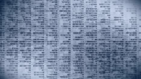Binary code gray background. Web online streaming with digital technology loop animation. Number zero and one. Computer network.