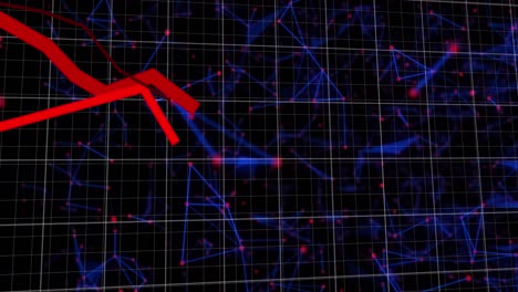 animación de la red de conexiones sobre fondo negro