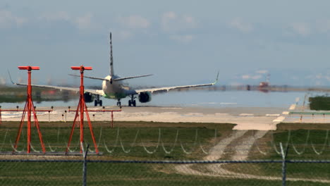 Rückansicht-Des-Flugzeugabflugs