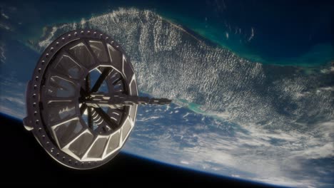 futuristic-Space-satellite-orbiting-the-earth