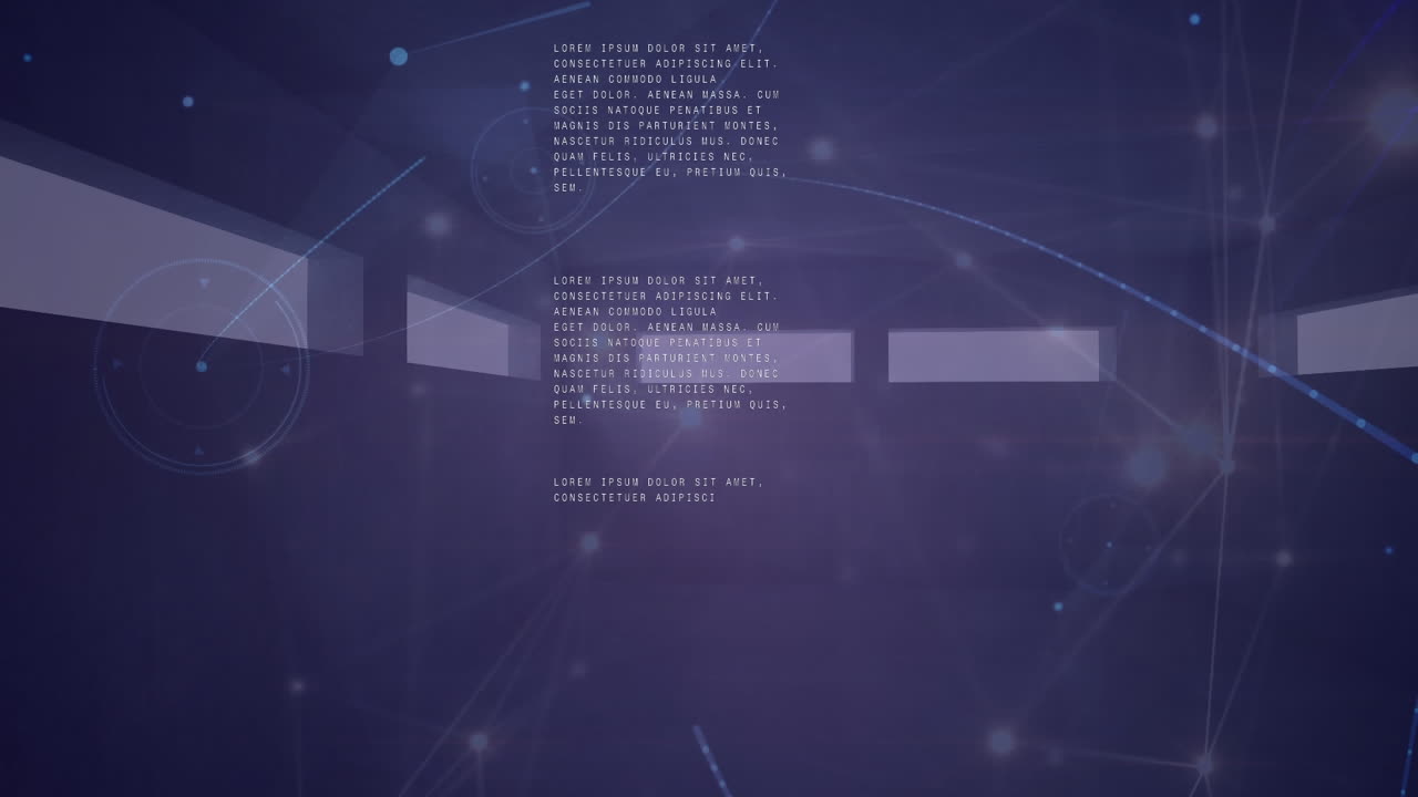 animation von verbindungsnetzen und datenverarbeitung über leeren gebäuden