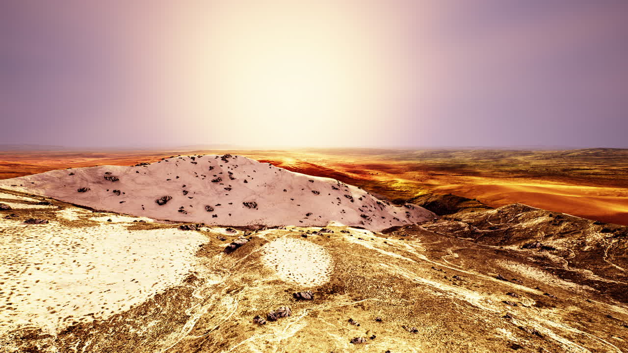 가장 아름다운 다채로운 산과 화려한 파란 하늘