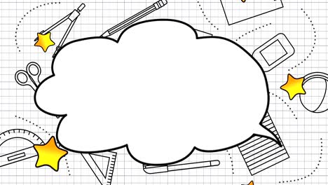 elementos escolares de primer plano