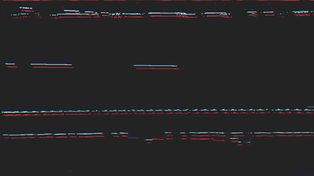 Difetti televisivi con glitch e rumore e artefatti su texture nera